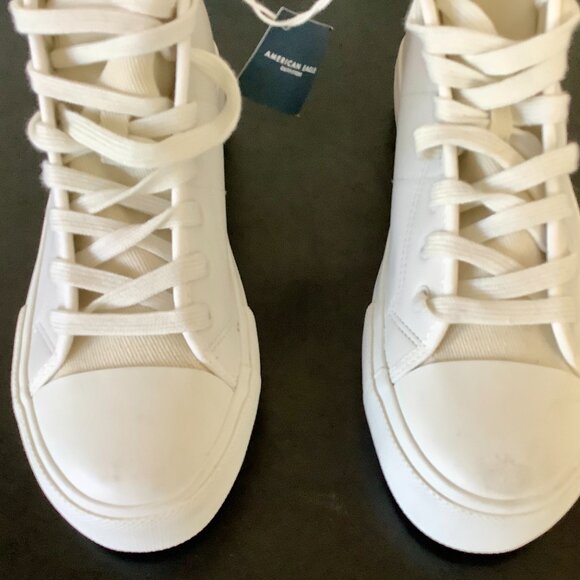 American Eagle White Sneakers Ankle Sz 9 NWT - Picture 5 of 12